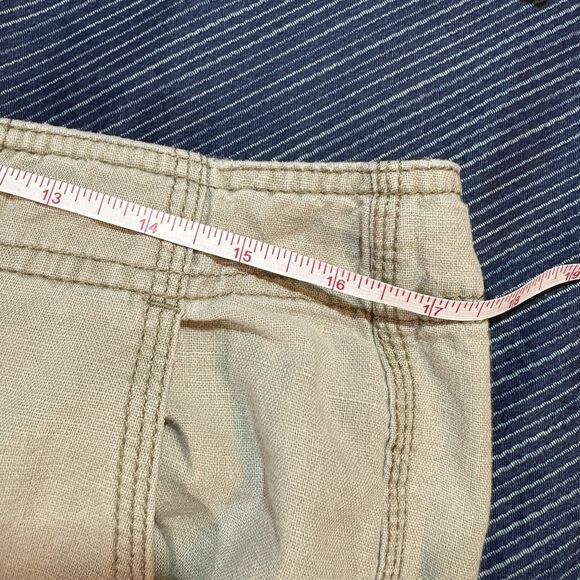 Eddie Bauer Linen Pants Womens 14T Drawstring Cargo Boho Travel Coastal Hike - Picture 10 of 12